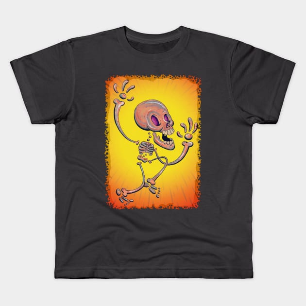 Bone shaker Kids T-Shirt by Gus the little guy